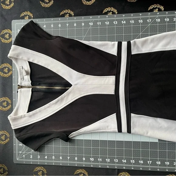 Lot of 3 bodycon color block black dresses Guess Marciano H&M - Picture 6 of 12